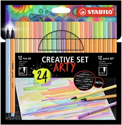 CREATIVE SET STABILO 8868/24 ARTY ASSORTI ETUI À 24 STUKS