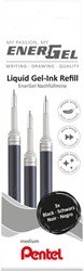 GELSCHRIJVERVULLING PENTEL LR7 ENERGEL MEDIUM ZWART SET À 3 STUKS