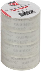 PLAKBAND QUANTORE 19MMX25M TRANSPARANT 4 ROLLEN