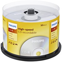 CD-R PHILIPS 80MIN 700MB 52X SP 50 STUKS