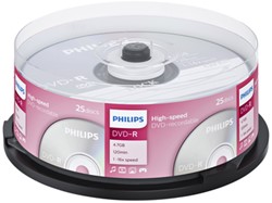 DVD-R PHILIPS 4.7GB 16X SP 25 STUKS
