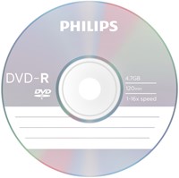 DVD-R PHILIPS 4.7GB 16X SP 25 STUKS-2