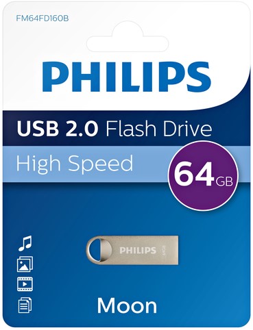 USB STICK 2.0 PHILIPS MOON USB-A 64GB ZILVER-3