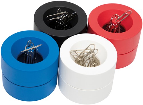 PAPERCLIPHOUDER MAULPRO MAGNETISCH RECYCLED Ø73X60MM ROOD-2