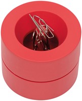 PAPERCLIPHOUDER MAULPRO MAGNETISCH RECYCLED Ø73X60MM ROOD-2