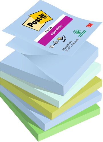 MEMOBLOK POST-IT Z-NOTES R330 SUPER STICKY 76X76MM OASIS 5 STUKS