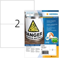 ETIKET HERMA 9541 210X148MM WEERBESTENDIG WIT 80 STUKS