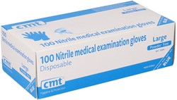 HANDSCHOEN CMT L NITRIL BLAUW 100 STUKS