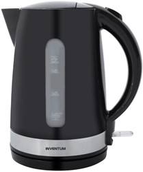 WATERKOKER INVENTUM 1.7LITER ZWART MET RVS