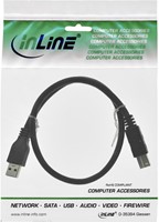 KABEL INLINE USB-A USB-B 3.0 M 0.5 METER ZWART-2