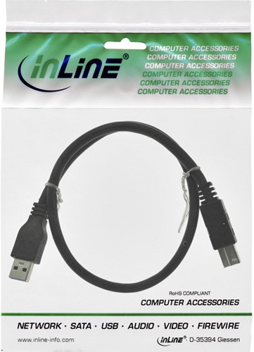KABEL INLINE USB-A USB-B 3.0 M 1.5 METER ZWART-2