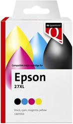 INKTCARTRIDGE QUANTORE ALTERNATIEF TBV EPSON 27XL ZWART+3KLEUR