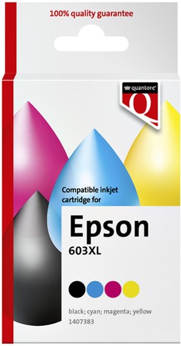 INKTCARTRIDGE QUANTORE ALTERNATIEF TBV EPSON 603XL ZWART + 3 KLEUREN