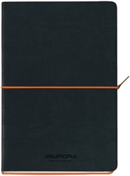 NOTITIEBOEK AURORA TESORO A5 192BLZ LIJN 80GR ORANJE