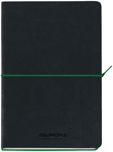NOTITIEBOEK AURORA TESORO A5 192BLZ LIJN 80GR GROEN