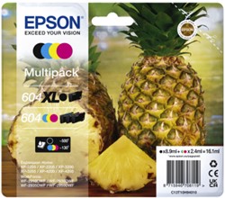 INKTCARTRIDGE EPSON 604XL/604 T10H94 ZWART + 3 KLEUREN