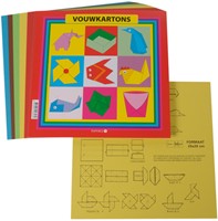 VOUWKARTON VIERKANT 20X20CM 105GRAM ASSORTI 40 VEL
