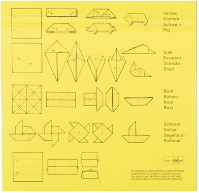 VOUWKARTON VIERKANT 20X20CM 105GRAM ASSORTI 40 VEL-1