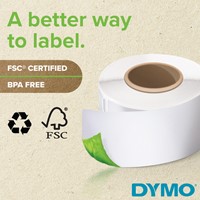 ETIKET DYMO LABELWRITER ADRESSERING 25X54MM 6 ROLLEN Á 500 STUKS WIT-1