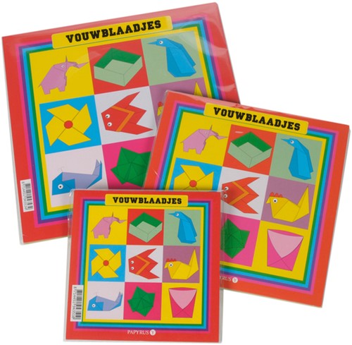 VOUWBLAADJES VIERKANT 12X12CM 65GRAM ASSORTI 90 VEL-3