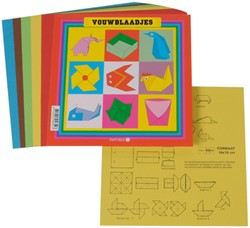 VOUWBLAADJES VIERKANT 16X16CM 65GRAM ASSORTI
