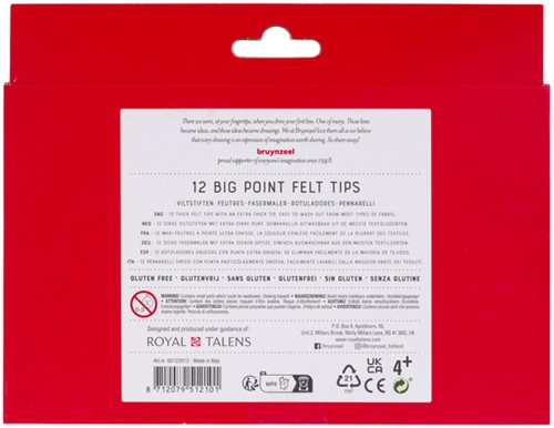 VILTSTIFT BRUYNZEEL KIDS BIG POINT ASSORTI 12 STUKS-2