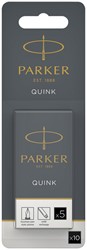 INKTPATROON PARKER QUINK ZWART BLISTER À 10 STUKS
