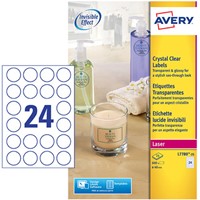 ETIKET AVERY L7780-25 ROND 40MM TRANSPARANT 600 STUKS-2