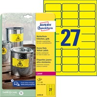 ETIKET AVERY L6105-20 63.5X29.6MM GEEL 540 STUKS-2