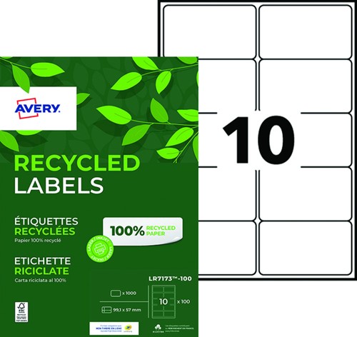 ETIKET AVERY LR7173-100 99.1X57MM RECYCLED WIT 1000 STUKS-2