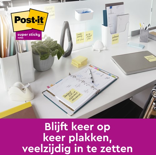 MEMOBLOK POST-IT Z-NOTE S330 SUPER STICKY 76X76MM GEEL 12 STUKS-2
