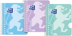COLLEGEBLOK OXFORD SCHOOL A5+ LIJN 17-GAATS 160 PAGINA'S 80GR PASTEL ASSORTI 3 STUKS