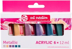 ACRYLVERF TALENS ART CREATION METALLIC ASSORTI 6 TUBES À 12ML