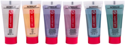 ACRYLVERF TALENS ART CREATION METALLIC ASSORTI 6 TUBES À 12ML-2