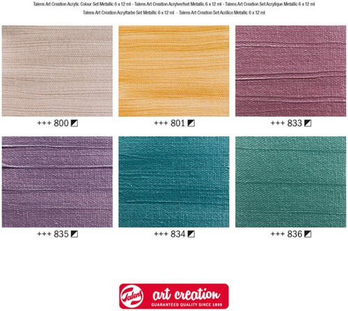 ACRYLVERF TALENS ART CREATION METALLIC ASSORTI 6 TUBES À 12ML-3
