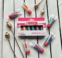 ACRYLVERF TALENS ART CREATION METALLIC ASSORTI 6 TUBES À 12ML-1