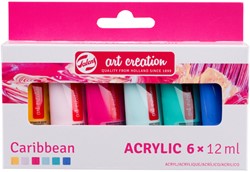 ACRYLVERF TALENS ART CREATION CARIBBEAN ASSORTI 6 TUBES À 12ML