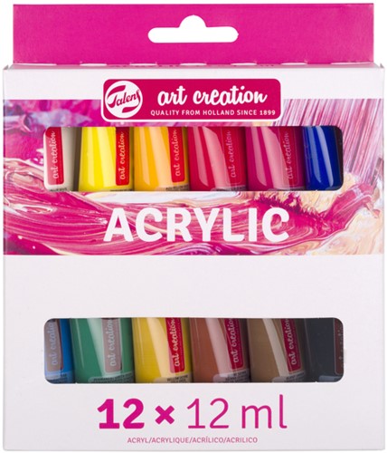 ACRYLVERF TALENS ART CREATION ASSORTI 12 TUBES À 12ML