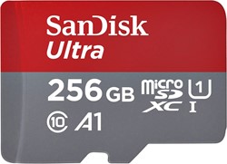 GEHEUGENKAART SANDISK MICROSDXC ULTRA 256GB (150MB/S C10 - SDA UHS-I)