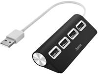 HUB HAMA 4-POORTS USB 2.0 ZWART
