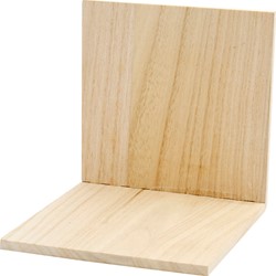 BOEKENSTEUN CREATIV COMPANY HOUT 15X15X15CM