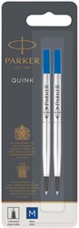 ROLLERPENVULLING PARKER QUINK MEDIUM BLAUW BLISTER À 2 STUKS