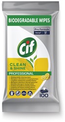 REINIGINGSDOEKJES CIF PRO FORMULA MULTI CLEAN&SHINE 100 STUKS