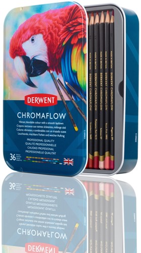KLEURPOTLODEN DERWENT CHROMAFLOW SET À 36 KLEUREN-2