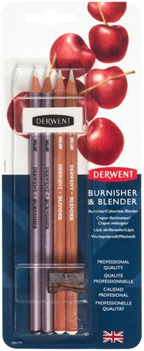 POTLODENSET DERWENT BLENDER + POLIJST 6 STUKS
