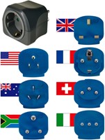 REISSTEKKER BRENNENSTUHL ADAPTER WERELD 150 LANDEN MET AARDING ZWART-6