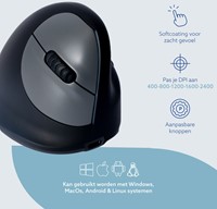 ERGONOMISCH MUIS R-GO HE BREAK WIRELESS RECHTS S-2