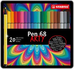 VILTSTIFT STABILO PEN 68/20 ARTY MEDIUM ASSORTI BLIK À 20 STUKS