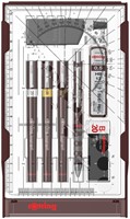 TEKENSET ROTRING ISOGRAPH COLLEGE 0.25MM, 0.35MM EN 0.5MM 34 STUKS