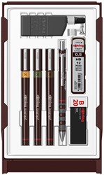 TEKENSET ROTRING ISOGRAPH COLLEGE 0.2MM, 0.3MM EN 0.5MM SET À 3 STUKS